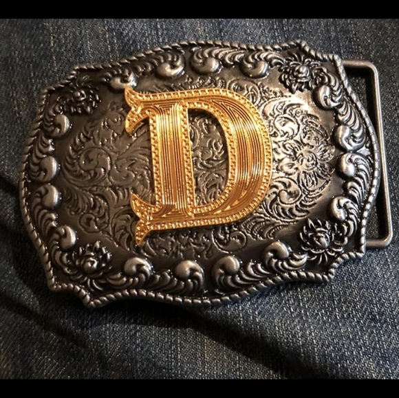 COPY - Letter R initial western belt buckle. ALL LETTERS A to Z AVAILABLE CHOOS…